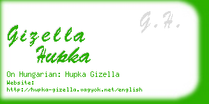 gizella hupka business card